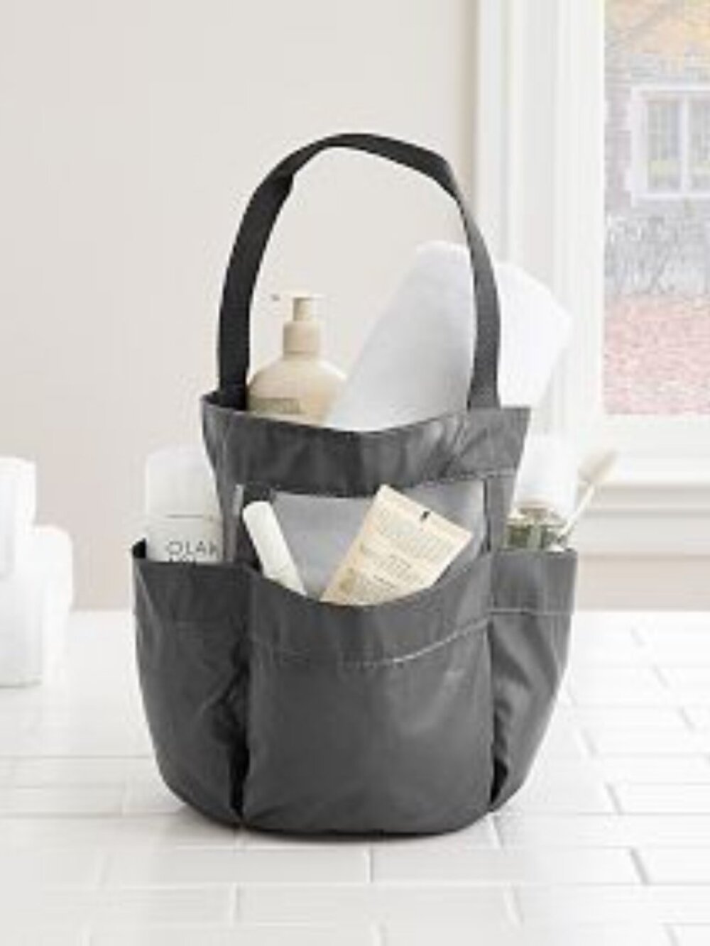 NWT - Pottery Barn Recycled Classic Shower Caddy in Gray